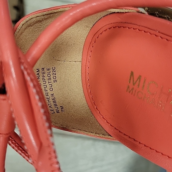 Michael Michael Kors Size 7 Vero Leather Platform Sandal in Dahlia - Picture 10 of 10